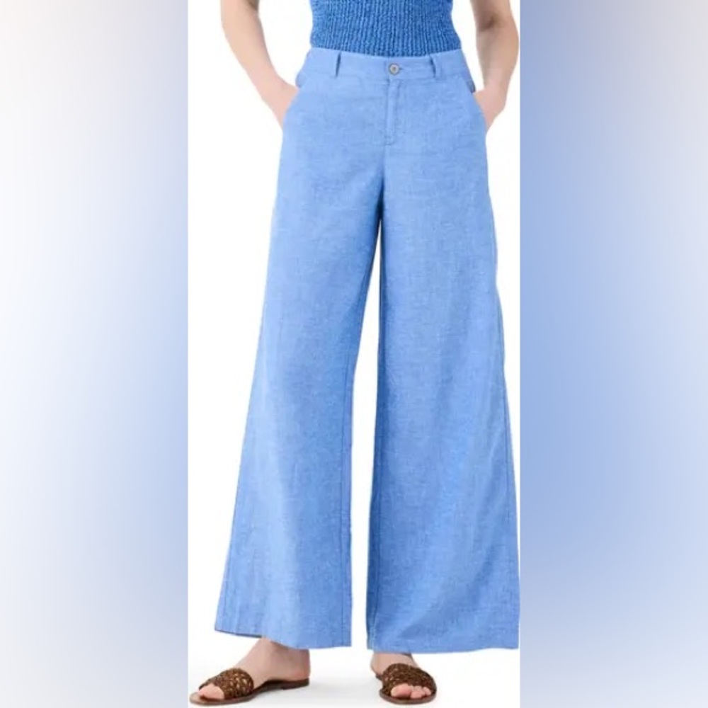 NIC+ZOE Blue Wide-Leg Trousers